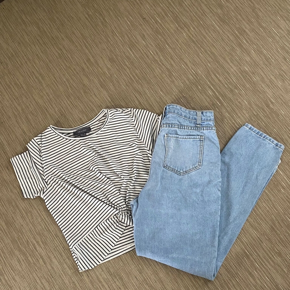Shein High Waist Mom Jeans & Primark Shirts - Picture 6 of 10